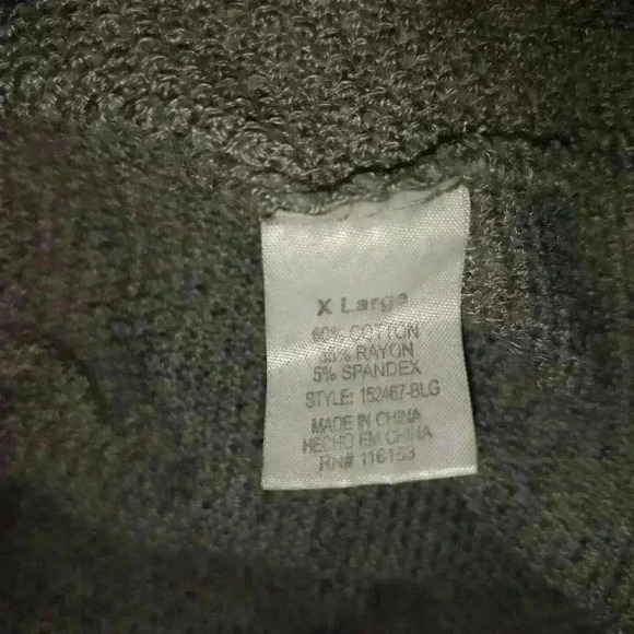 un branded pullover sweater open front criss cross design Normcore Lagenlook - Picture 6 of 6